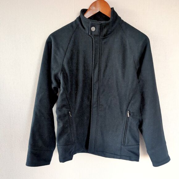 Smartwool Jacket Small Black Merino Wool Blend Full Zip Coat Gorpcore Outdoor - Picture 1 of 14